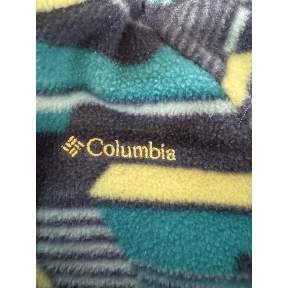 Columbia Baby Boy Unisex‎ Fleece ZipUp Jacket Blue Print Size 3-6 Months - Picture 3 of 4